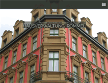 Tablet Screenshot of hausverwaltung-rommel.de